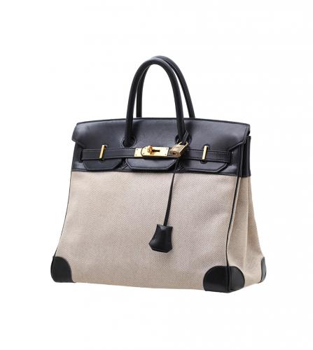 エルメス バイカラー オータクロア32 トワルアッシュ バッグ