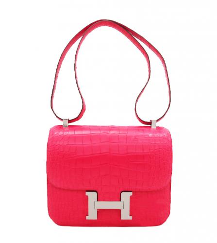 エルメス　コンスタンス3　クロコダイル　ローズ