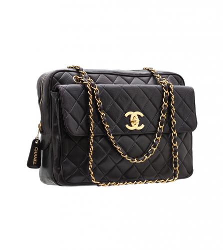 CHANEL BLACK BIG POCKET BAG / シャネル バッグ