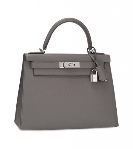 エルメス グレー ケリー28 エプソン バッグ