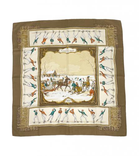 エルメス　シルクスカーフ　氷上の喜び