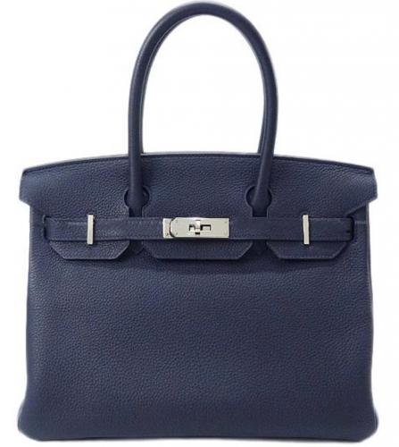 エルメス　バーキン　25　トゴ　ブルー
