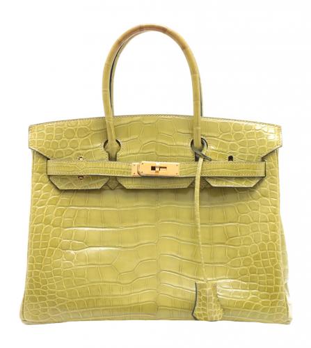 エルメス　バーキン　30　アリゲーター　アニスグリーン
