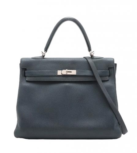 エルメス　ケリー　32　トゴ　ブルーニュイ