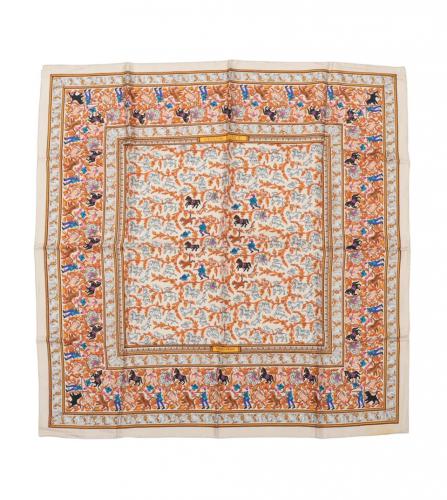 エルメス　シルクスカーフ　インドの狩猟