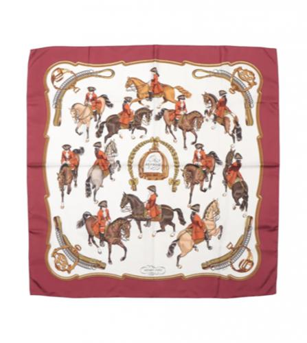 エルメス　シルクスカーフ　乗馬風景