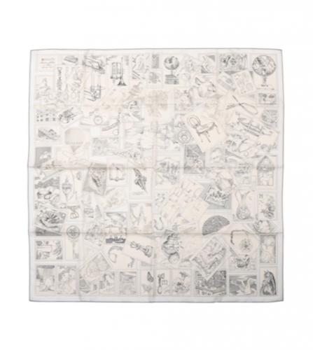 エルメス　シルクスカーフ　フォーブルの切手愛好家