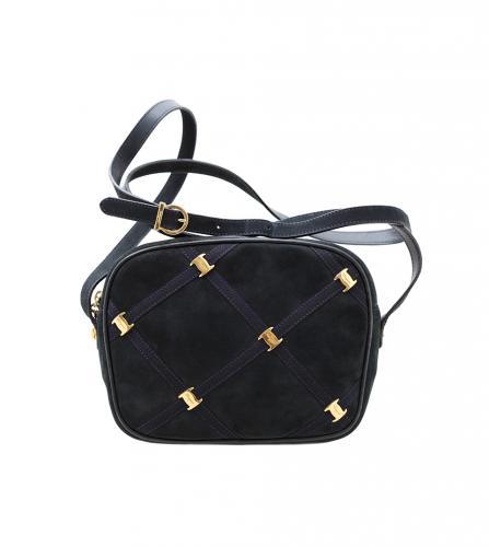 フェラガモ ネイビー ヴァラ ショルダーバッグ