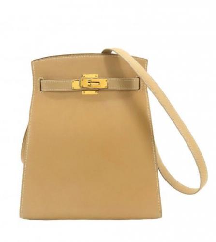 エルメス　ケリースポーツ　ボックスカーフ　ベージュ