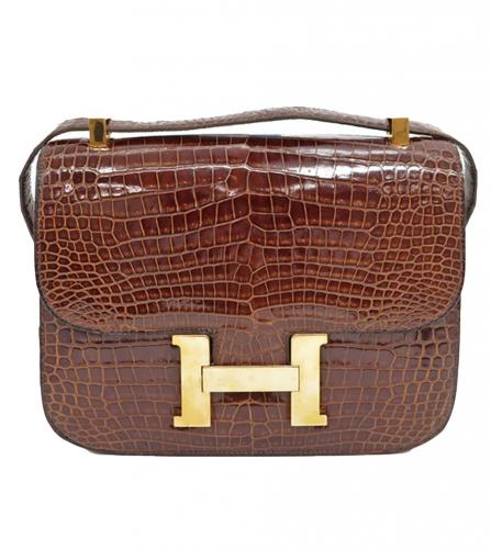 エルメス　コンスタンス　クロコダイル　ブラウン
